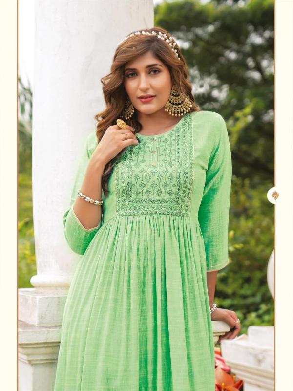 Heritage Fantasy 2 Rayon Designer Embroidery Kurti Collection